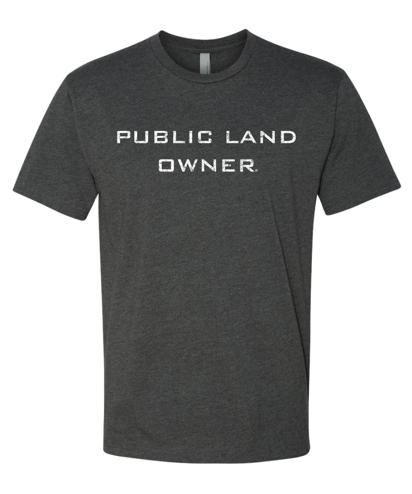 Youth Public Land Owner T-Shirt - Charcoal/Logo