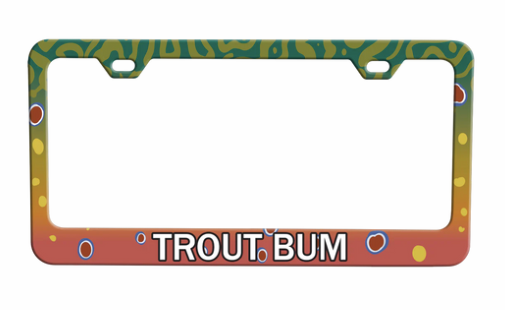 Trout License Plate Frame