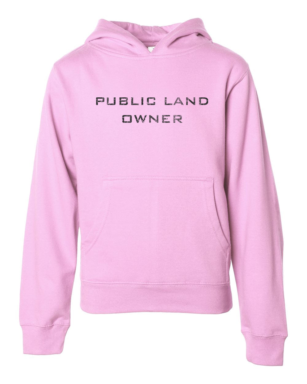 Youth Public Land Owner Sweatshirt - Pink/Logo