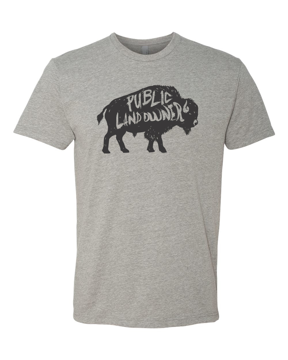 Public Land Owner® Bison T-Shirt, Heather Grey