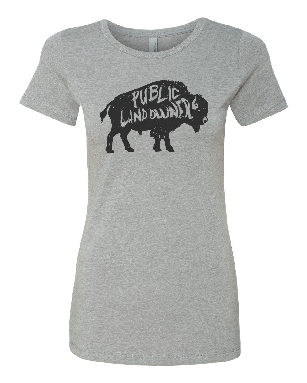Women&#39;s Bison Public Land Owner T-Shirt - Heather Grey
